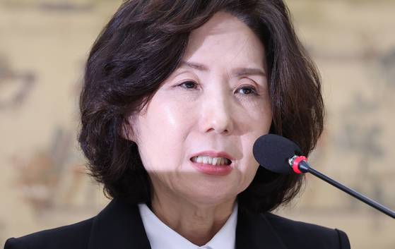 이진숙 교육부 장관 후보자가 16일 국회 교육위원회 인사청문회에 참석해 질의에 답변하고 있다. 〈사진=연합뉴스〉