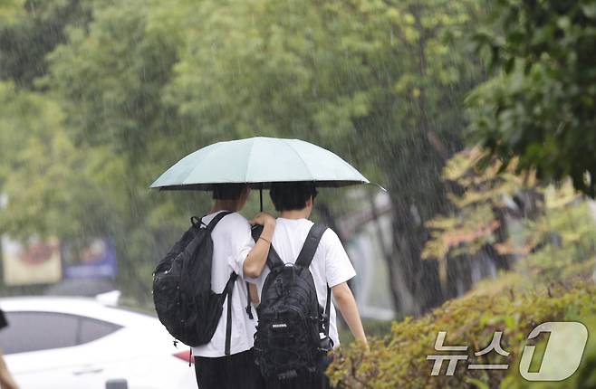 비 내리는 거리.(뉴스1 DB)