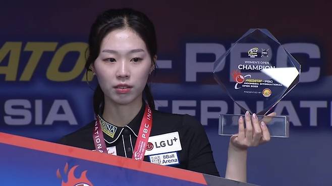 2025 인도네시아 여자 10볼 오픈을 제패한 서서아. 사진 | 대한당구연맹