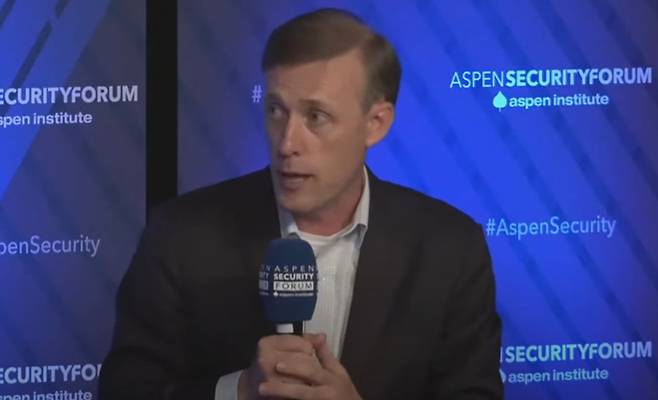 제이크 설리번 전 백악관 국가안보보좌관이 18일 미국 콜로라도주 애스펀에서 열린 애스펀안보포럼에서 발언을 하고 있다. /애스펀안보포럼