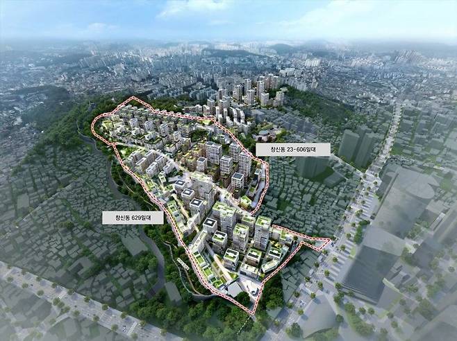 동대문구 창신동 일대 재개발 조감도 / 자료 = 서울시