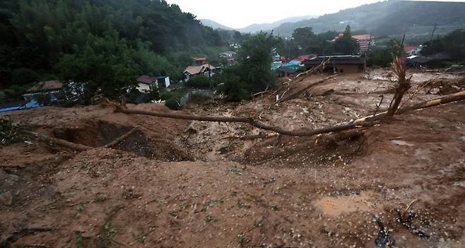 산청군 산사태. 연합뉴스