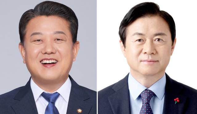 대통령실은 이재명 대통령 특사단을 오는 22일 캐나다와 말레이시아에 파견한다고 20일 전했다. 사진은 캐나다 특사단 단장인 김병주(왼쪽)더불어민주당 의원과 말레이시아 특사단 단장인 김영춘 전 해수부 장관. 연합뉴스