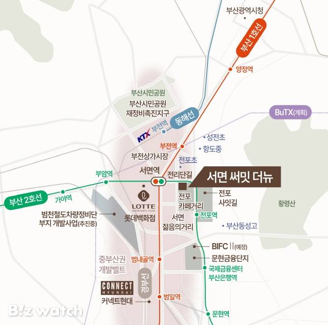 서면 써밋 더뉴 위치도/자료=대우건설 제공