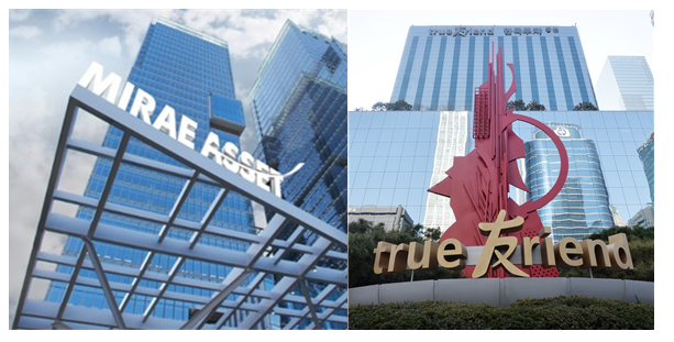 21일 금융감독원 통합연금포털에 따르면 올해 2분기 기준 한국투자증권의 퇴직연금 DC형·IRP 적립금은 총 10조2151억원, 미래에셋증권은 26조3092억원으로 집계됐다. /미래에셋증권, 더팩트 DB