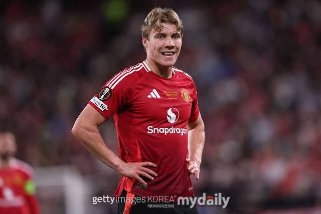 맨체스터 유나이티드 합류 이후 성장이 정체된 라스무스 호일룬. /게티이미지코리아