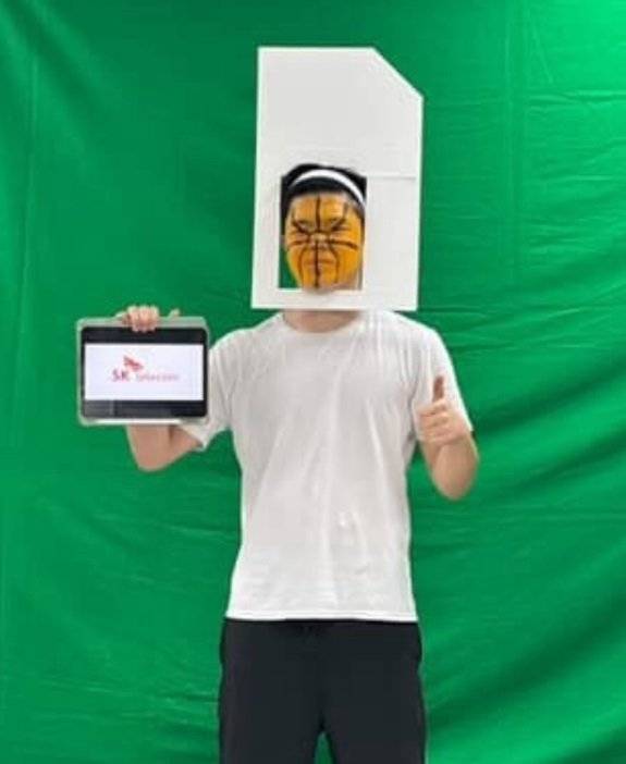 SK텔레콤 유심칩 사태를 패러디한 학생. 의정부고 학생자치회 인스타그램.