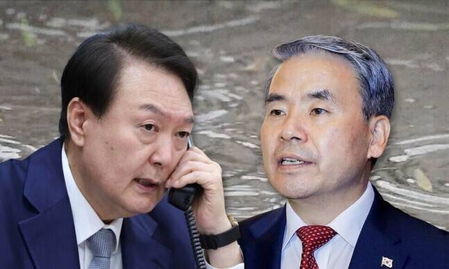 윤석열 전 대통령, 이종섭 전 국방부 장관. 연합뉴스