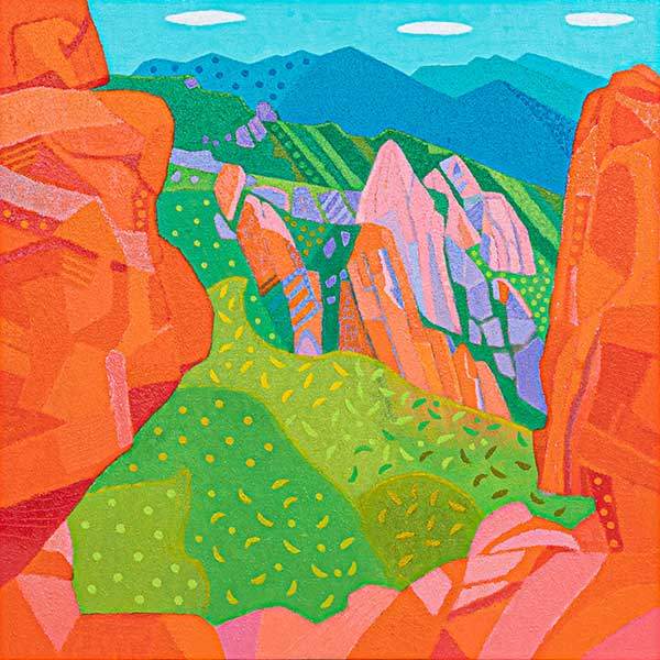 설악산 범봉. 72.7×72.7cm, 혼합재료.