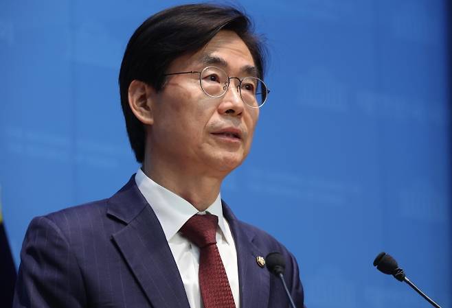 당대표 출마 선언하는 조경태 의원 - 조경태 국민의힘 의원. 뉴시스