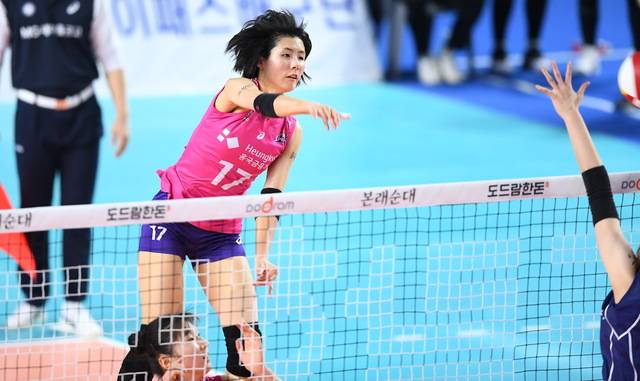 흥국생명에서 뛰던 이재영. /사진=한국배구연맹 제공