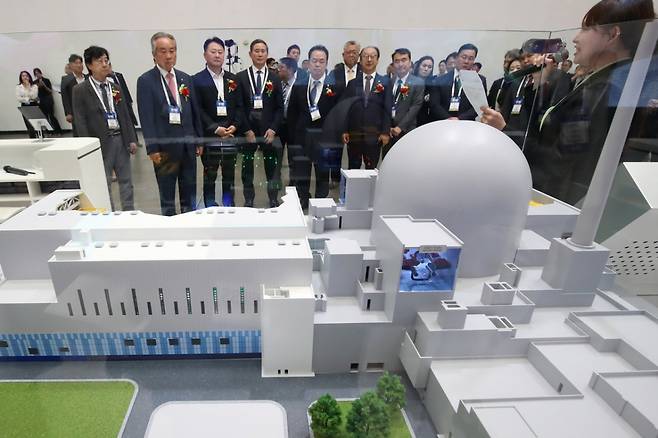 1000㎿(메가와트)급 한국형 원전 APR1000 발전소의 핵심 구조를 표현한 모형/뉴스1 Copyright (C) 뉴스1. All rights reserved. 무단 전재 및 재배포, AI학습 이용 금지. /사진=(대구=뉴스1) 공정식 기자