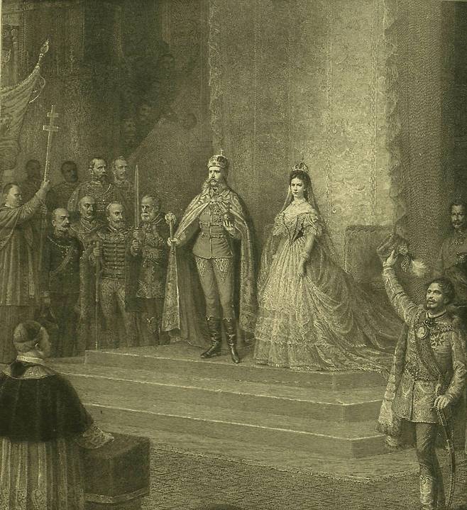 에데 엥게르트·예노 도비, 프란츠 요제프 1세와 엘리자베트(시씨)의 대관식, 1898