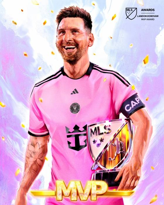미국 메이저리그 사커(MLS) 2024 랜던 도너번 최우수 선수(MVP)상을 수상한 리오넬 메시. /사진=미국 메이저리그 사커(MLS) 공식 사회관계망서비스(SNS)