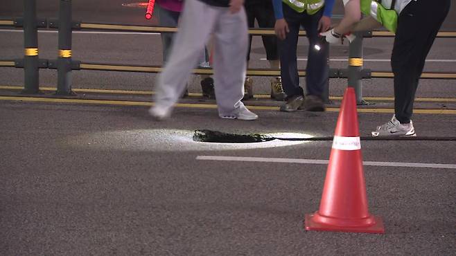 명동에 발생한 싱크홀