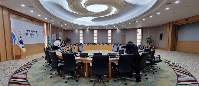 정부세종청사 국무회의장 모습. 사진=중도일보 DB.