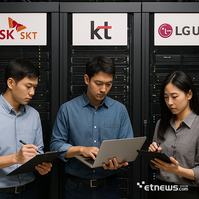 챗GPT로 생성한 통신사 서버 점검 이미지