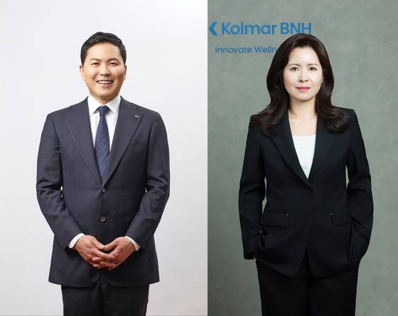 윤상현 콜마홀딩스 부회장(왼쪽)과 윤여원 콜마BNH 대표. 사진 각 사