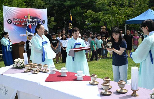 ▲ 지난해 8월 춘천에서 열린 제89주기 윤희순 의병장 헌다례