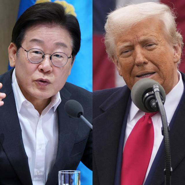 이재명 대통령과 도널드 트럼프 미국 대통령. 왕태석 선임기자·AP 뉴시스