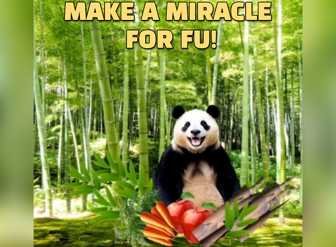 한국시간 17일 오후 송출을 시작하는 푸바오 뉴욕 타임스퀘어 광고물 캡쳐 “푸바오를 위한 기적을 만들자”