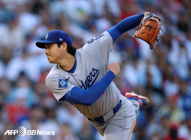 투수 오타니 쇼헤이가 역투하고 있다. /AFPBBNews=뉴스1