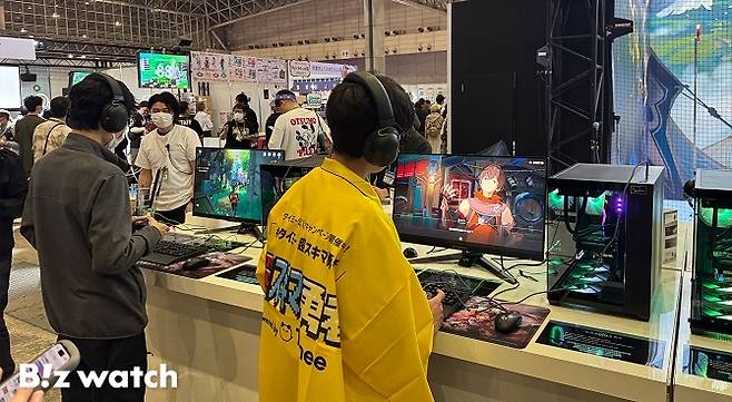 엔씨소프트의 서브컬처 신작 '브레이커스: 언락 더 월드'가 지난 4월 일본 서브컬처 축제 '니코니코 초회의'에서 시연되고 있다./사진=엔씨소프트 제공