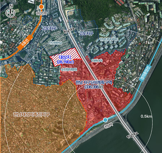 용산구 한남동 670 위치도 <서울시>