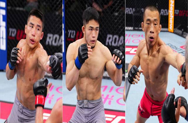 왼쪽부터 윤창민, 박재현, 김상욱. /UFC 제공