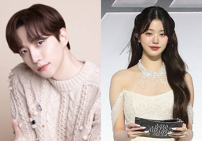 '10주년 AAA 2025' MC 이준호(왼쪽)와 장원영 /사진제공=AAA 조직위원회