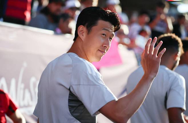 시즌 첫 골을 터트린 손흥민이 두 라운드 연속 베스트일레븐에 올랐다. 사진은 LA FC에서 활약 중인 손흥민의 모습. /사진=로이터