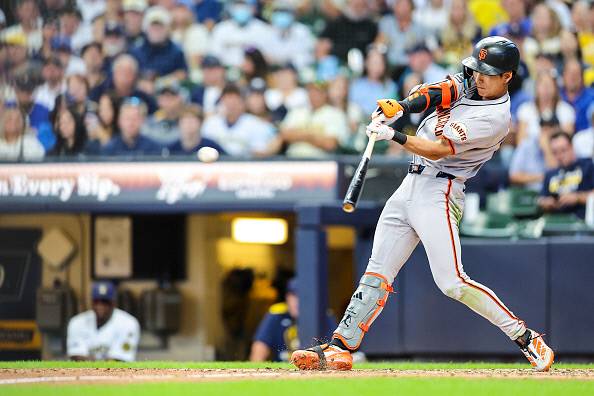 샌프란시스코 이정후가 25일 밀워키전에 출전해 안타를 치고 있다. 게티이미지코리아