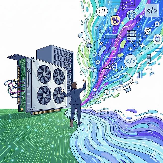 인공지능 장비 기업에 몰린 시선이 인공지능 소프트웨어 기업으로 이동할까? 2025년 3분기 기업 실적에 투자자 관심이 집중될 전망이다 / 출처=제미나이 생성 이미지