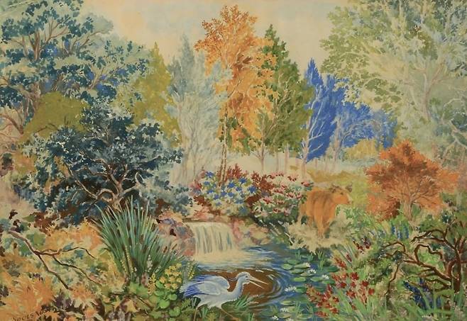 말년에 웨인이 그린 풍경화.