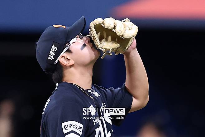 ▲ 한화 구단 역사상 첫 우완 30세이브에 한 걸음만 남겨둔 김서현 ⓒ곽혜미 기자