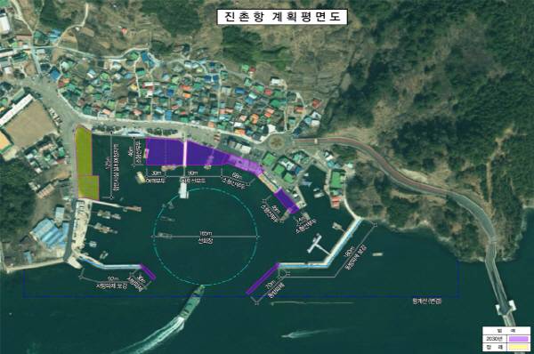경남 통영 진촌항 항만기본계획 개요도. 해양수산부 제공