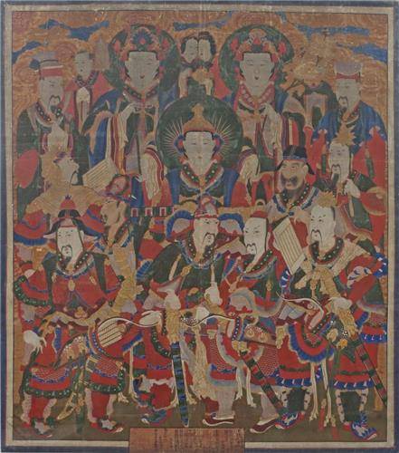 < 독일 경매 시장서 낙찰 받아 찾아온 충남 금산군 보석사 불화 '신중도' >