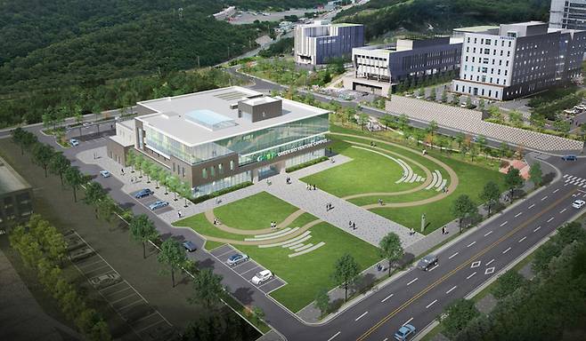 지난해 12월 착공에 들어간 포항융합기술산업지구 내 그린바이오 벤처캠퍼스 조감도.