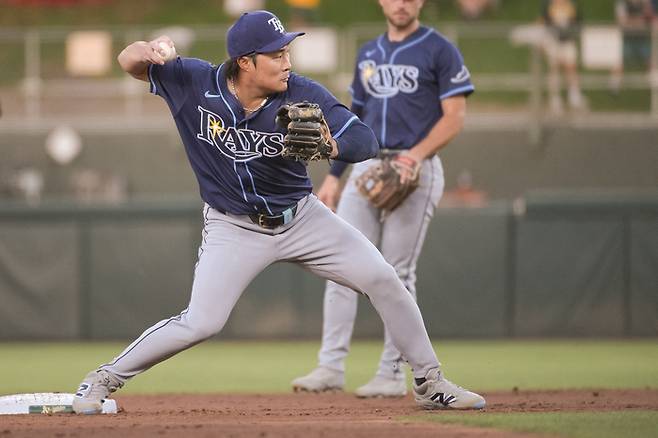 탬파베이에서 애틀랜타로 이적한 김하성. 사진 | 새크라멘토=Imagn Images 연합뉴스