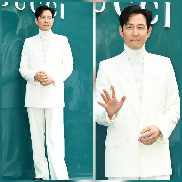 배우 이정재(52)가 변함없는 비주얼로 청담동을 빛냈다. 사진=김영구 기자