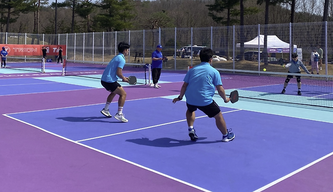 피클볼을 즐기는 동호인들. 대한피클볼협회 제공