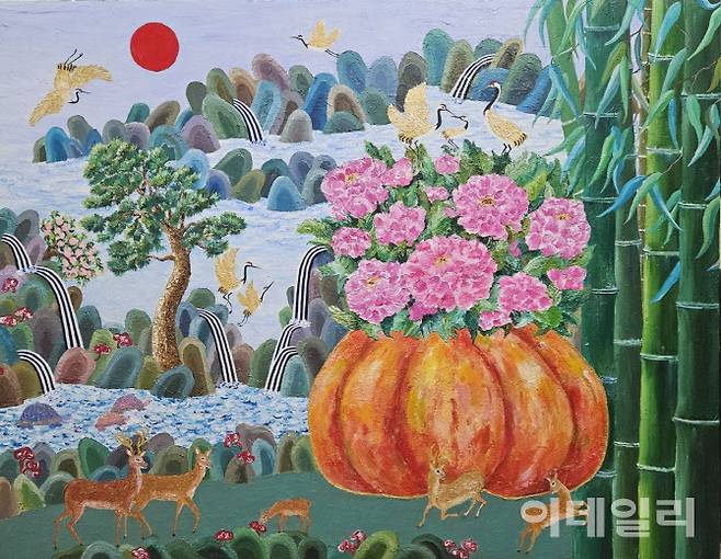 박도희 ‘연가 25-8’(2025), 나무패널에 혼합재료, 116.8×91㎝(사진=작가)