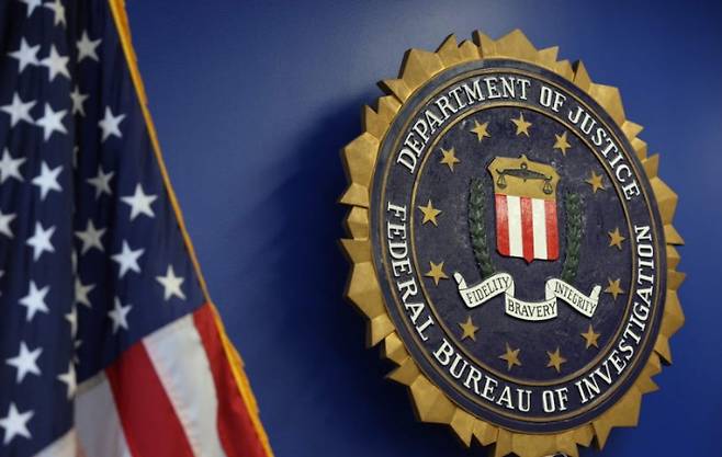 미 연방수사국(FBI) 로고. 연합뉴스