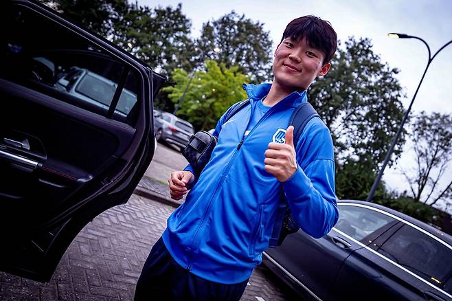 ▲ 벨기에 헹크에서 활약하는 국가대표 공격수 오현규 ⓒ KRC 헹크