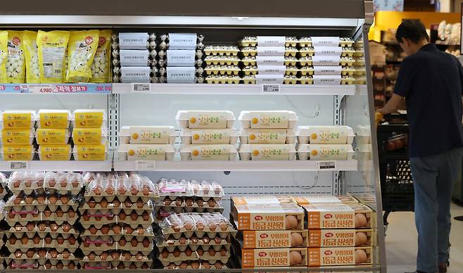 지난 2일 서울 한 대형마트 달걀 매장 모습. 연합뉴스
