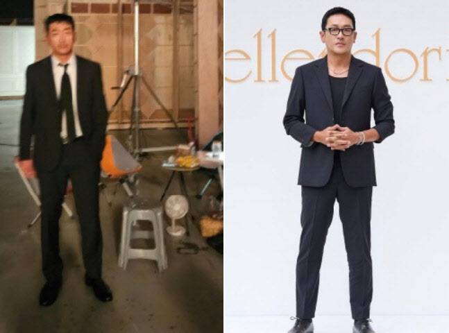 하정우가 알레그리 수트를 착용한 모습(사진=하정우 인스타그램 캡처)