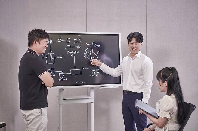 직원들이 모여 회의를 진행하고 있다. RFHIC 제공