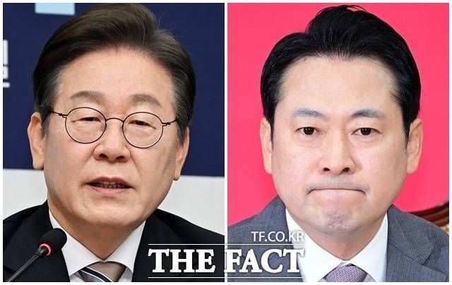 이재명 대통령이 8일 여야 지도부와 오찬 회동에 이어 장동혁(오른쪽) 국민의힘 대표와 단독 회담에 나선다./배정한·남윤호 기자