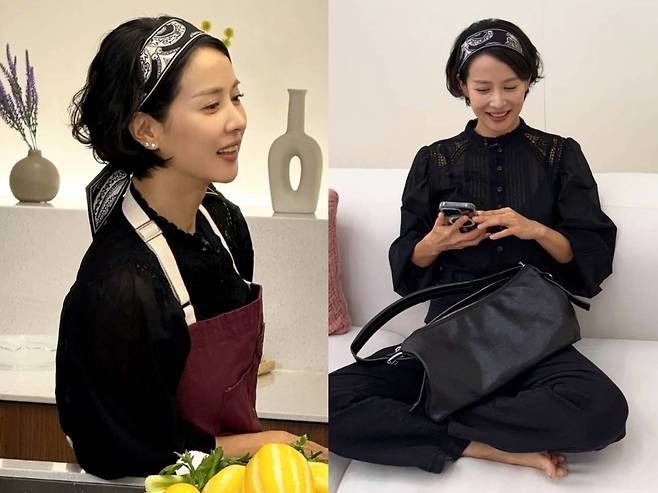 조여정이 단발 웨이브 헤어스타일로 변신하며 나이 44세에도 무색한 인형 비주얼을 자랑했다. 사진=조여정 SNS