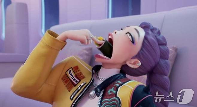 김밥 문 케데헌(애니메이션'케이팝 데몬 헌터스' 갈무리. 재판매 및 DB금지)/뉴스1